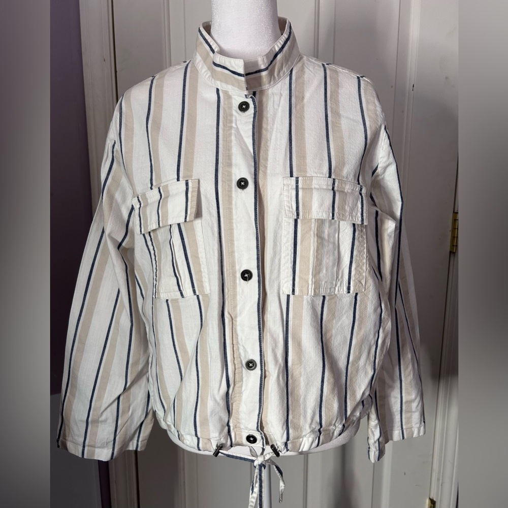 LOFT Outlet Striped Jacket Size Medium